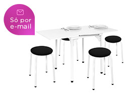Conjunto de Mesa Dobrável com 4 Banquetas - Formóveis